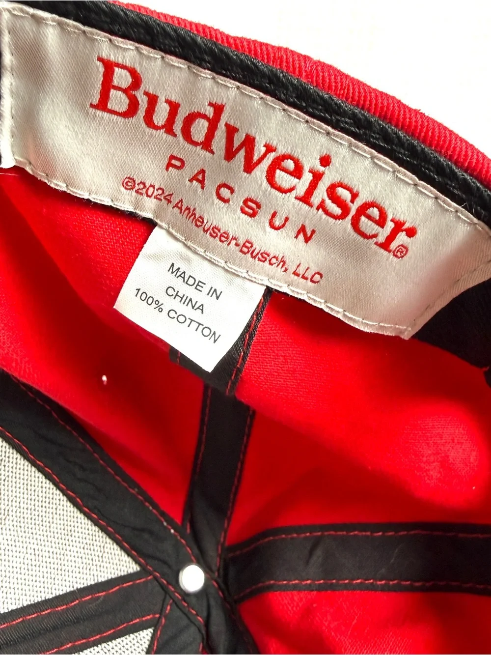 Budweiser x PacSun King of Beers Red Snapback Hat BBQ Cap